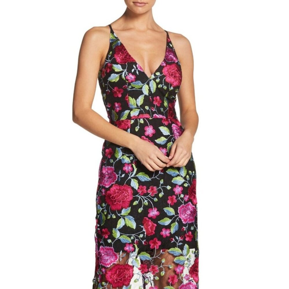 Dress the Population Aurora Dress Black Floral